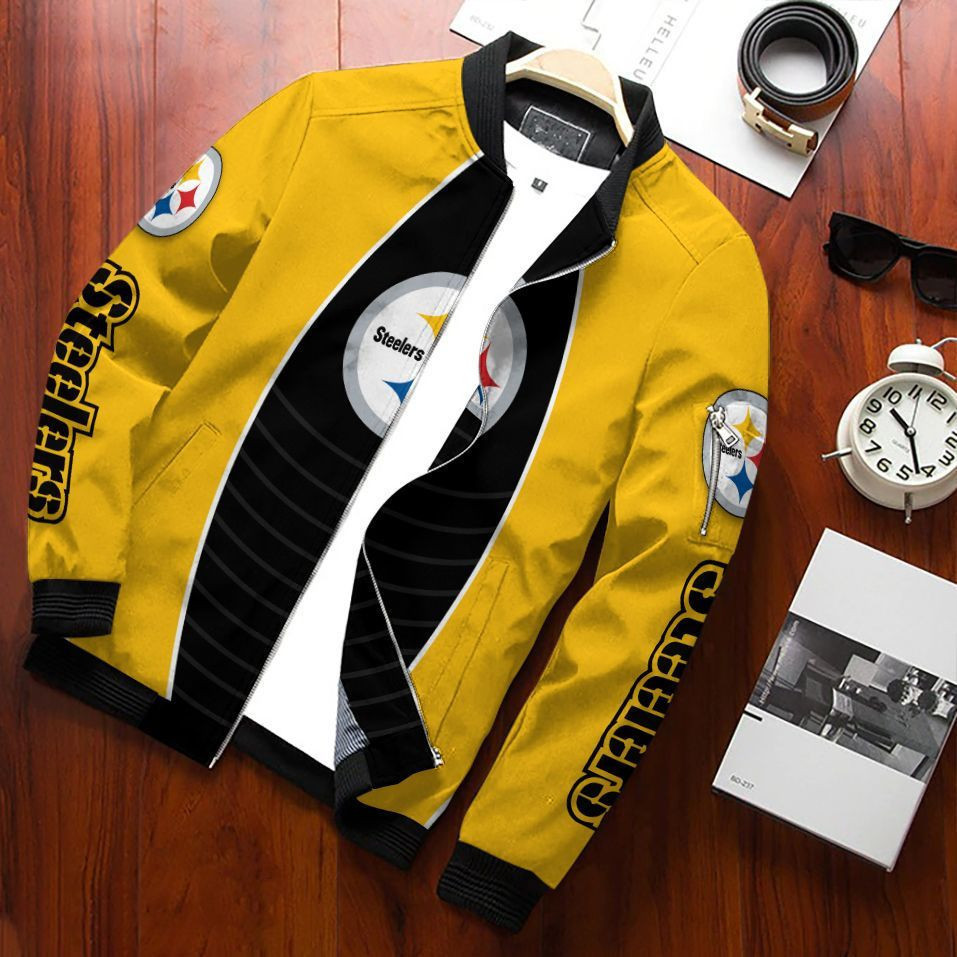 Pittsburgh Steelers Bomber Jacket | NFL Team Jacket for Men & Women | Football Fan Gift