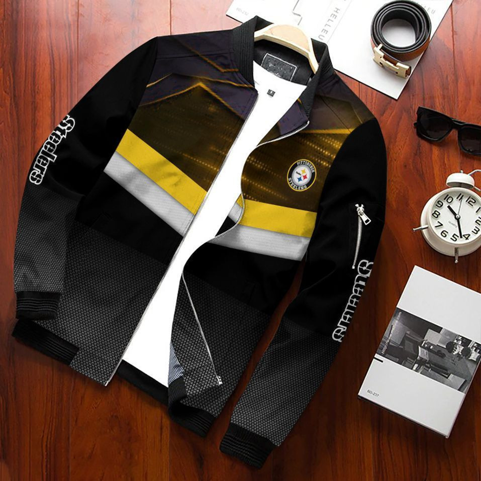 Pittsburgh Steelers Bomber Jacket | NFL Team Jacket for Men & Women | Football Fan Gift