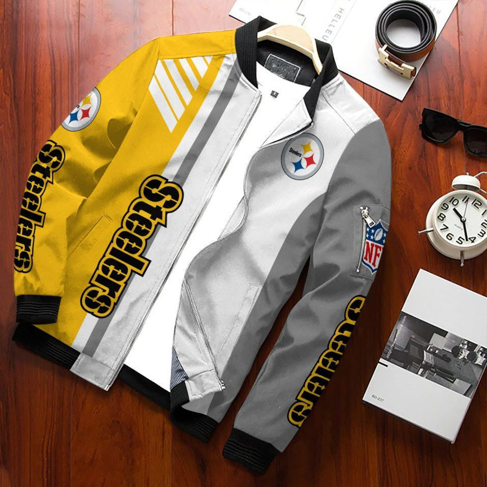 Pittsburgh Steelers Bomber Jacket | NFL Team Jacket for Men & Women | Football Fan Gift