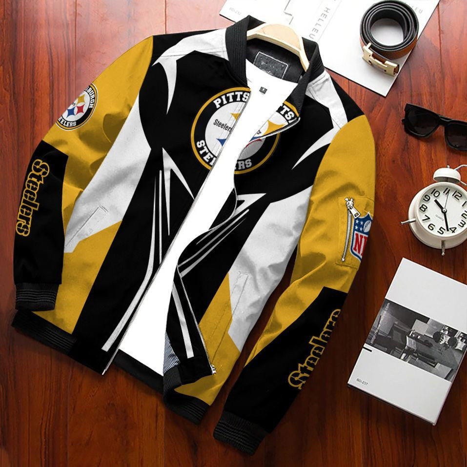 Pittsburgh Steelers Bomber Jacket | NFL Team Jacket for Men & Women | Football Fan Gift
