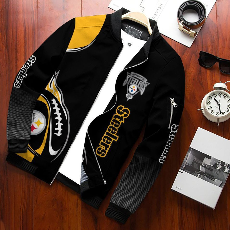 Pittsburgh Steelers Bomber Jacket | NFL Team Jacket for Men & Women | Football Fan Gift
