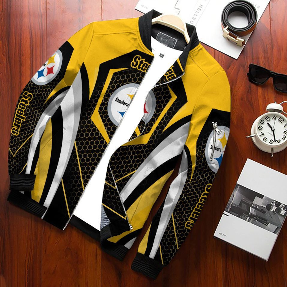 Pittsburgh Steelers Bomber Jacket | NFL Team Jacket for Men & Women | Football Fan Gift