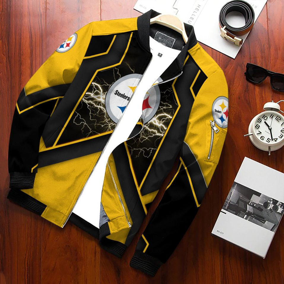 Pittsburgh Steelers Bomber Jacket | NFL Team Jacket for Men & Women | Football Fan Gift