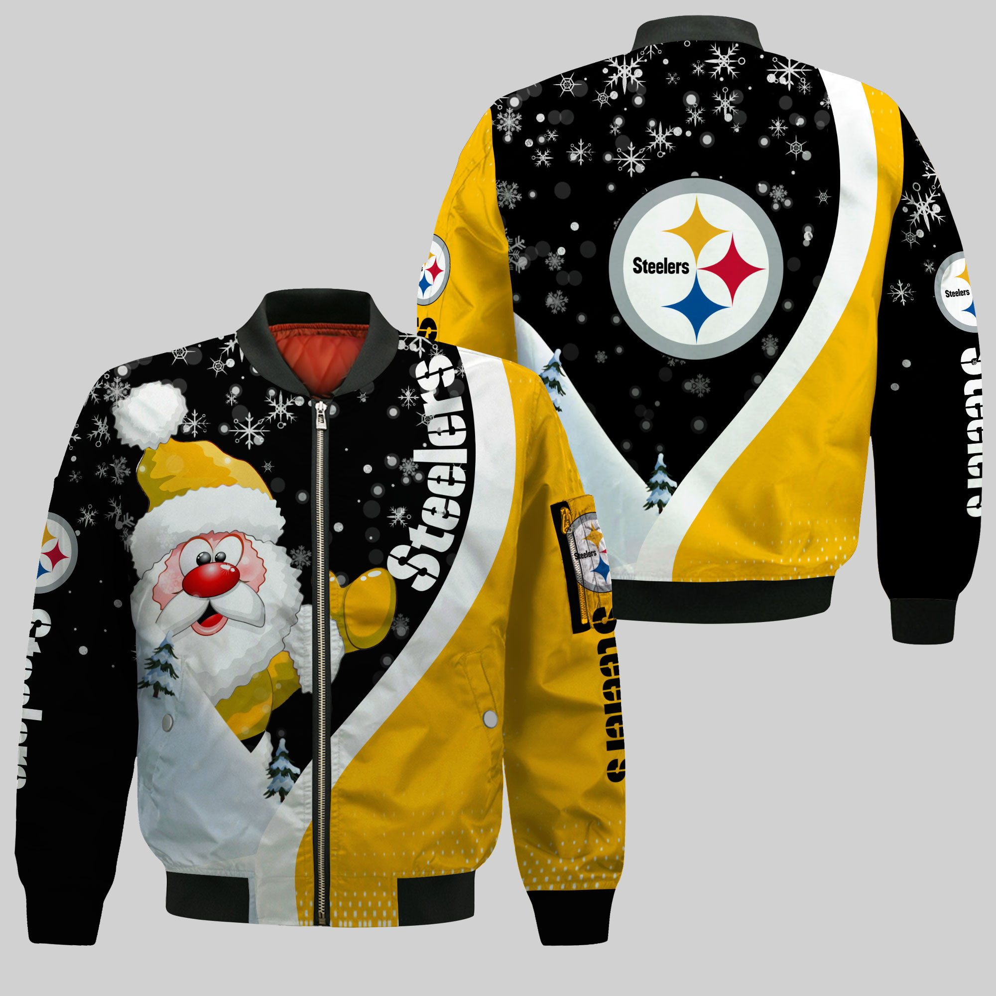 Pittsburgh Steelers Bomber Jacket | NFL Team Jacket for Men & Women | Football Fan Gift