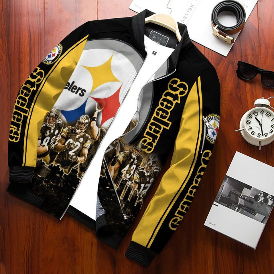 Pittsburgh Steelers Bomber Jacket | NFL Team Jacket for Men & Women | Football Fan Gift