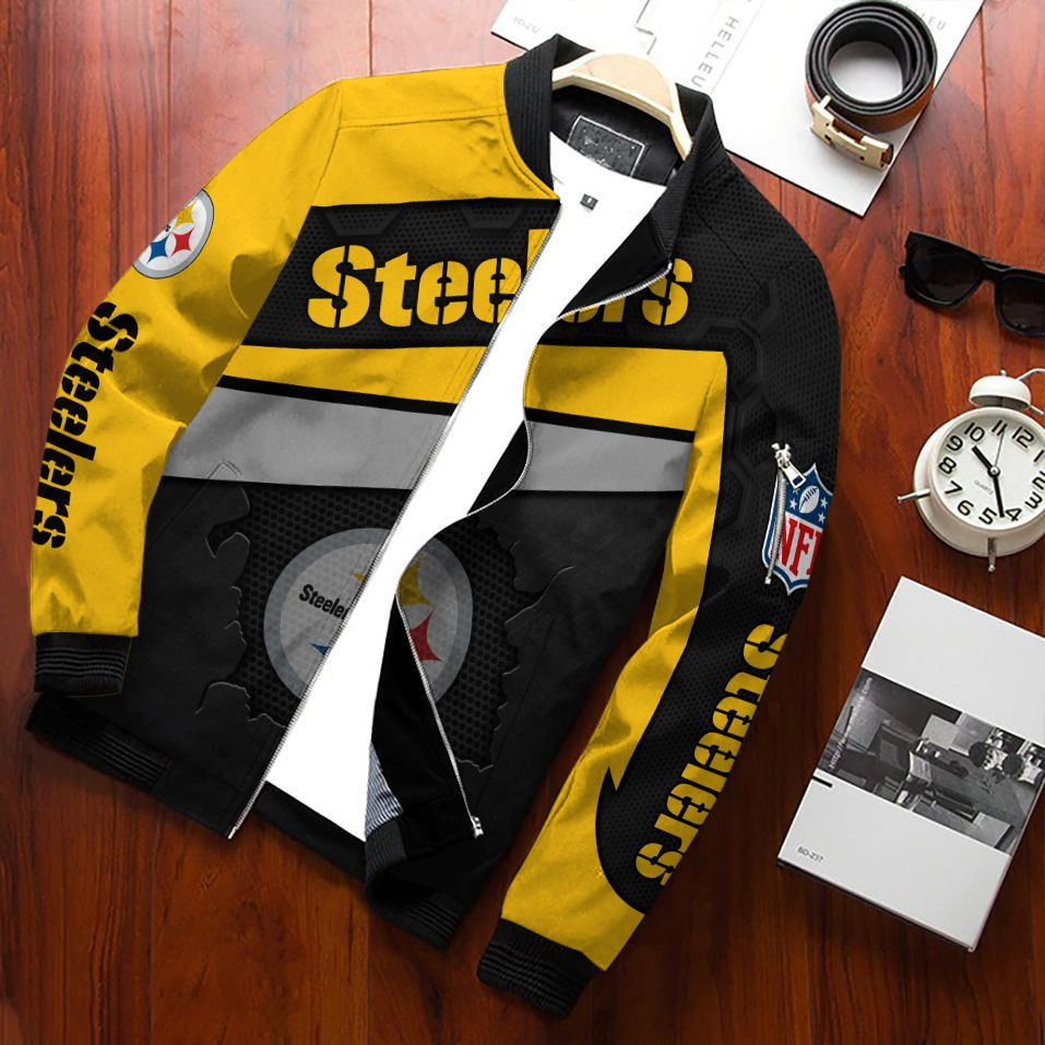 Pittsburgh Steelers Bomber Jacket | NFL Team Jacket for Men & Women | Football Fan Gift