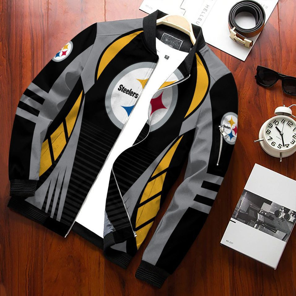 Pittsburgh Steelers Bomber Jacket | NFL Team Jacket for Men & Women | Football Fan Gift