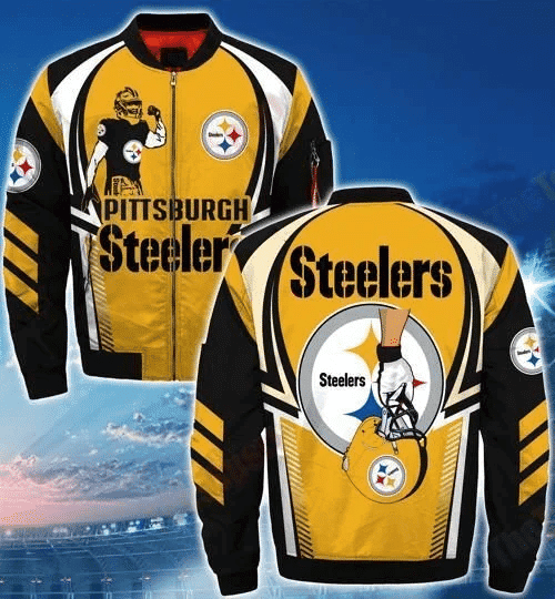 Pittsburgh Steelers Bomber Jacket | NFL Team Jacket for Men & Women | Football Fan Gift