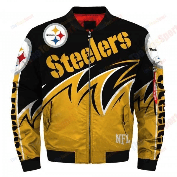 Pittsburgh Steelers Bomber Jacket | NFL Team Jacket for Men & Women | Football Fan Gift