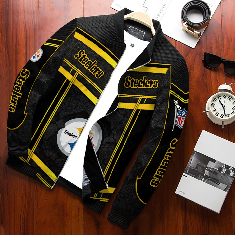 Pittsburgh Steelers Bomber Jacket | NFL Team Jacket for Men & Women | Football Fan Gift