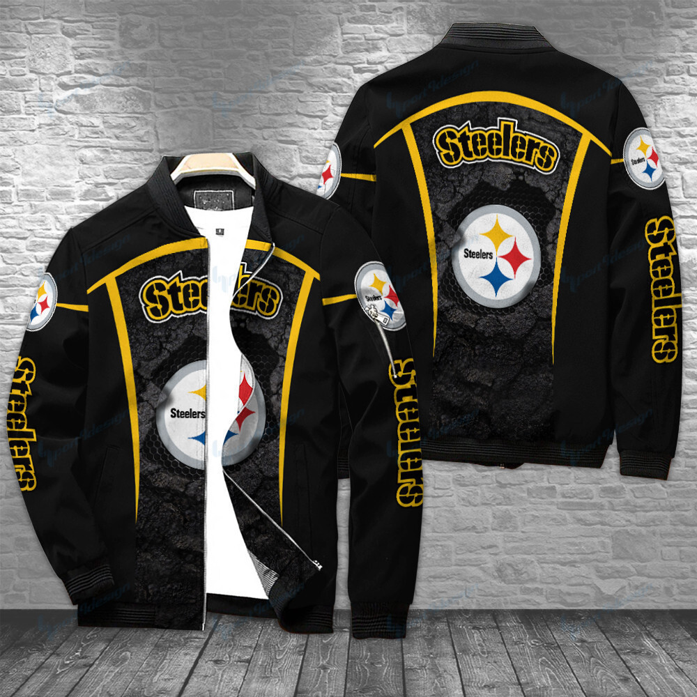 Pittsburgh Steelers Bomber Jacket | NFL Team Jacket for Men & Women | Football Fan Gift