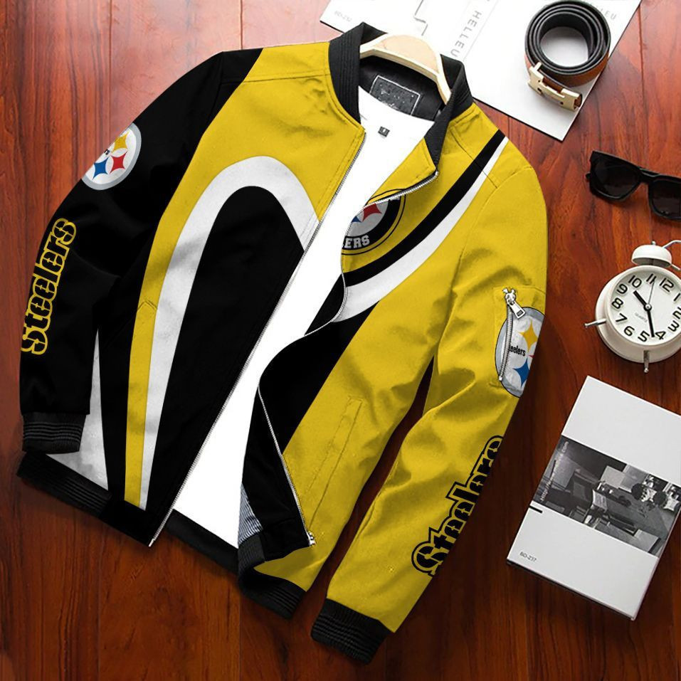 Pittsburgh Steelers Bomber Jacket | NFL Team Jacket for Men & Women | Football Fan Gift