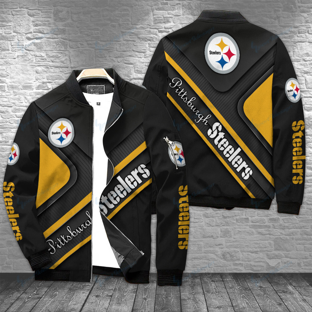 Pittsburgh Steelers Bomber Jacket | NFL Team Jacket for Men & Women | Football Fan Gift