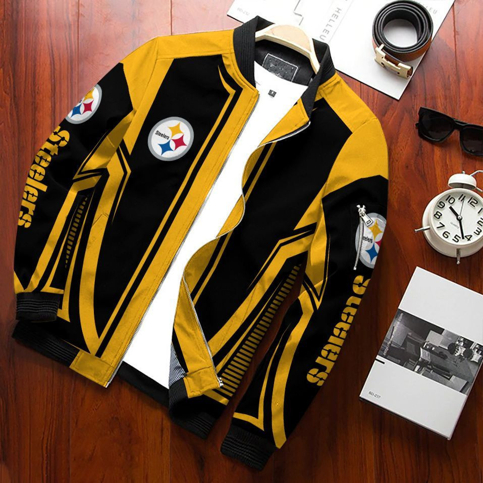 Pittsburgh Steelers Bomber Jacket | NFL Team Jacket for Men & Women | Football Fan Gift