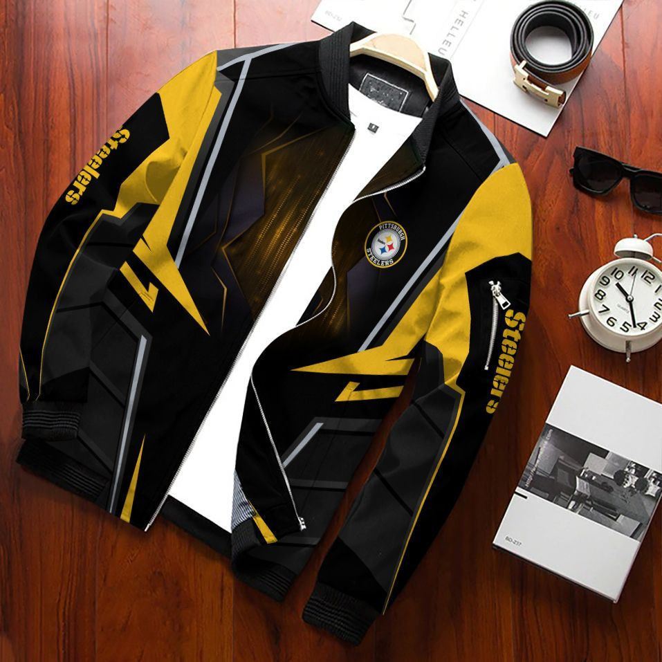 Pittsburgh Steelers Bomber Jacket | NFL Team Jacket for Men & Women | Football Fan Gift