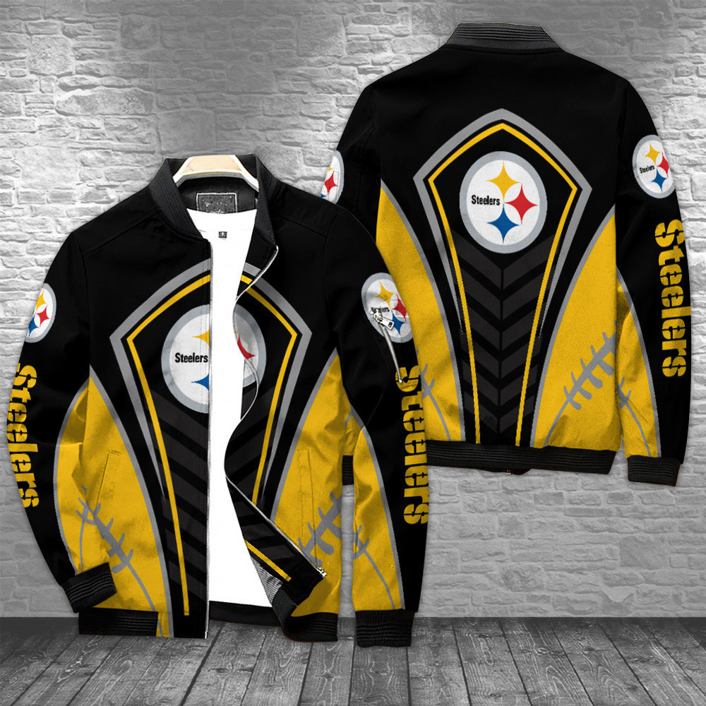 Pittsburgh Steelers Bomber Jacket | NFL Team Jacket for Men & Women | Football Fan Gift