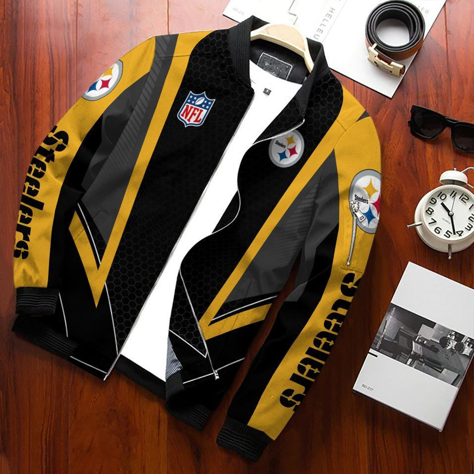 Pittsburgh Steelers Bomber Jacket | NFL Team Jacket for Men & Women | Football Fan Gift