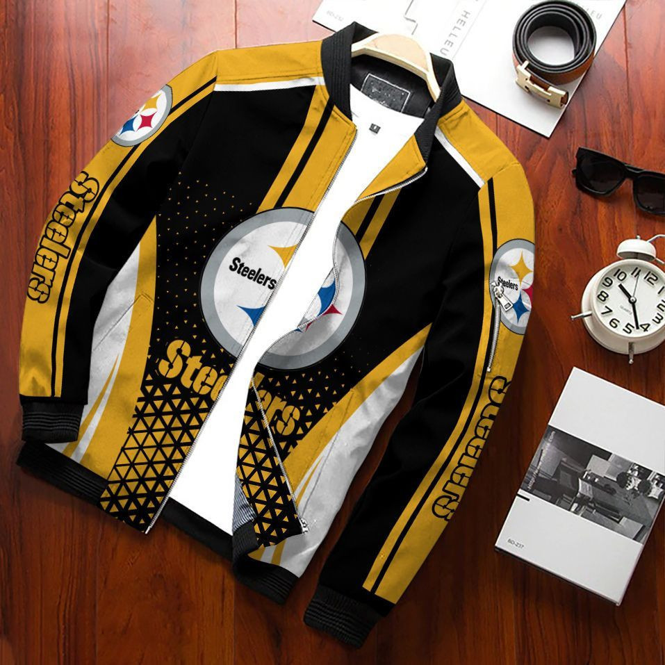 Pittsburgh Steelers Bomber Jacket | NFL Team Jacket for Men & Women | Football Fan Gift