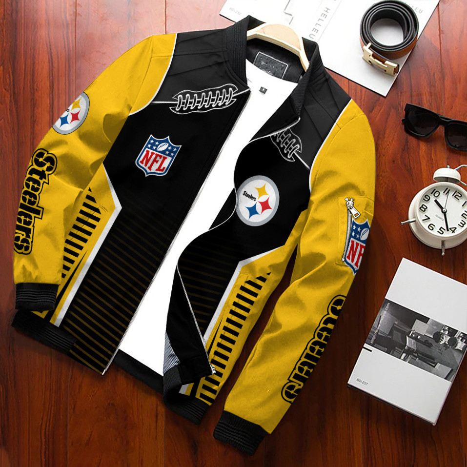 Pittsburgh Steelers Bomber Jacket | NFL Team Jacket for Men & Women | Football Fan Gift