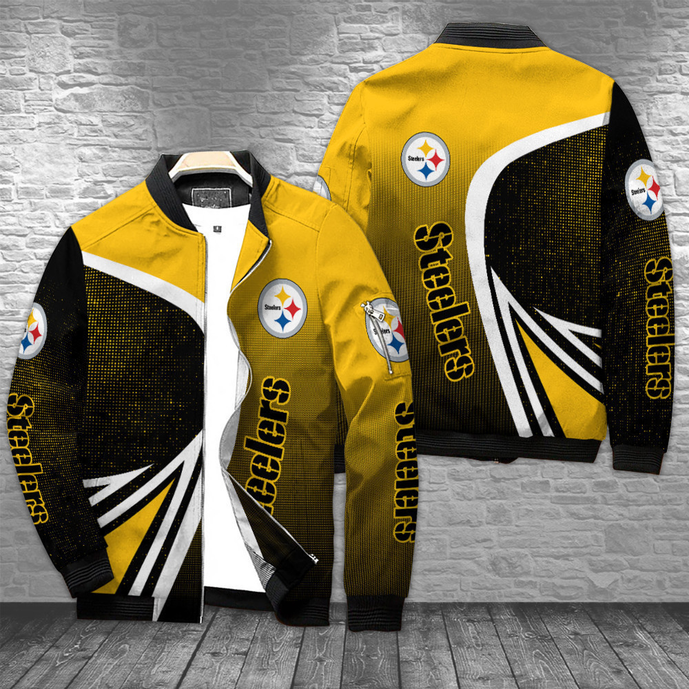 Pittsburgh Steelers Bomber Jacket | NFL Team Jacket for Men & Women | Football Fan Gift