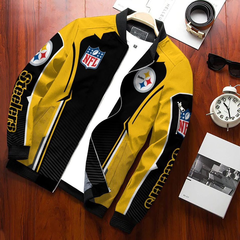Pittsburgh Steelers Bomber Jacket | NFL Team Jacket for Men & Women | Football Fan Gift