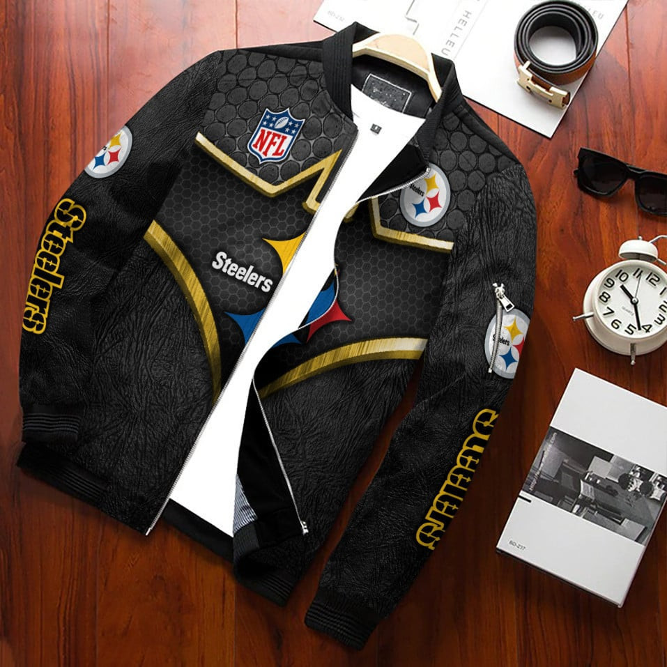 Pittsburgh Steelers Bomber Jacket | NFL Team Jacket for Men & Women | Football Fan Gift