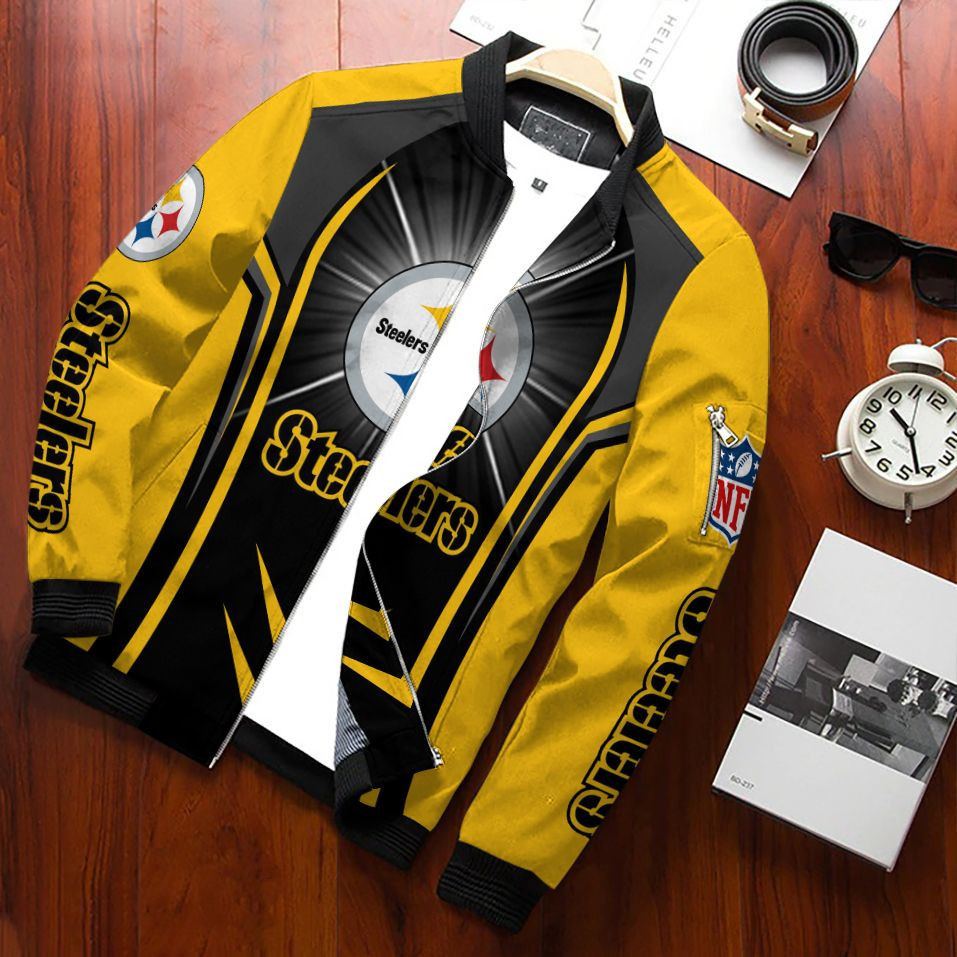 Pittsburgh Steelers Bomber Jacket | NFL Team Jacket for Men & Women | Football Fan Gift