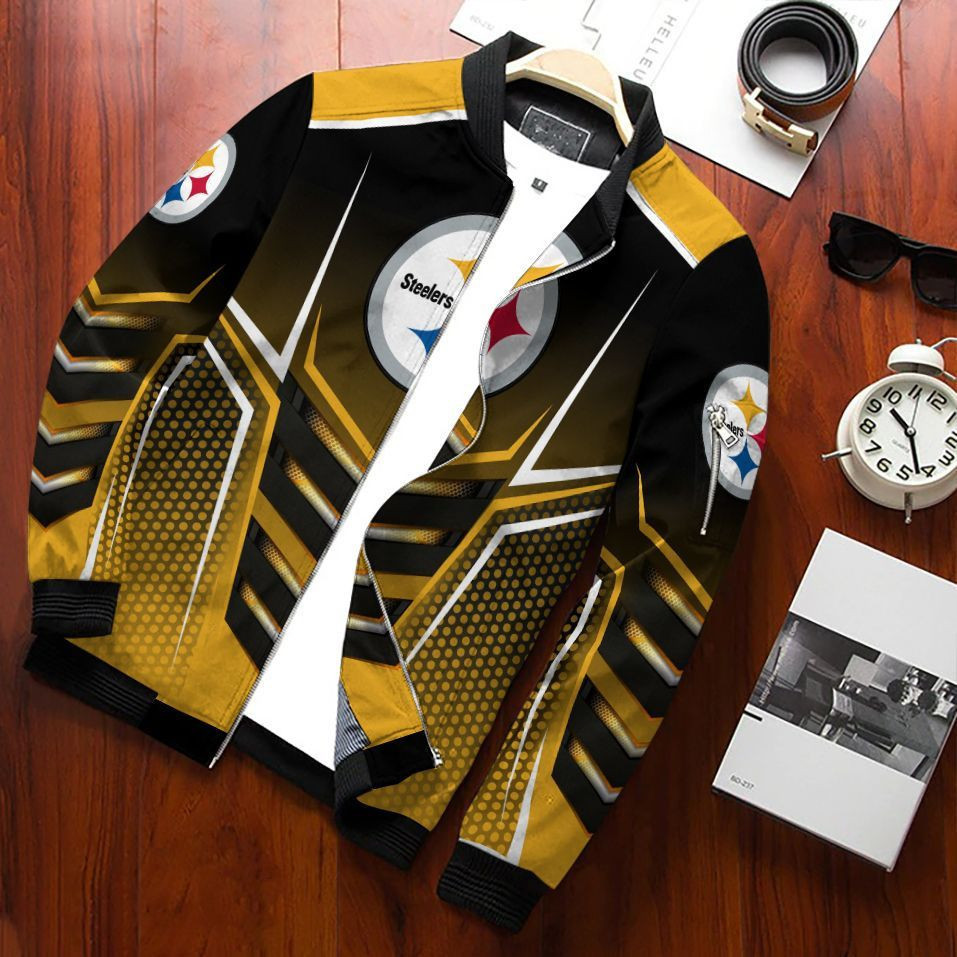 Pittsburgh Steelers Bomber Jacket | NFL Team Jacket for Men & Women | Football Fan Gift