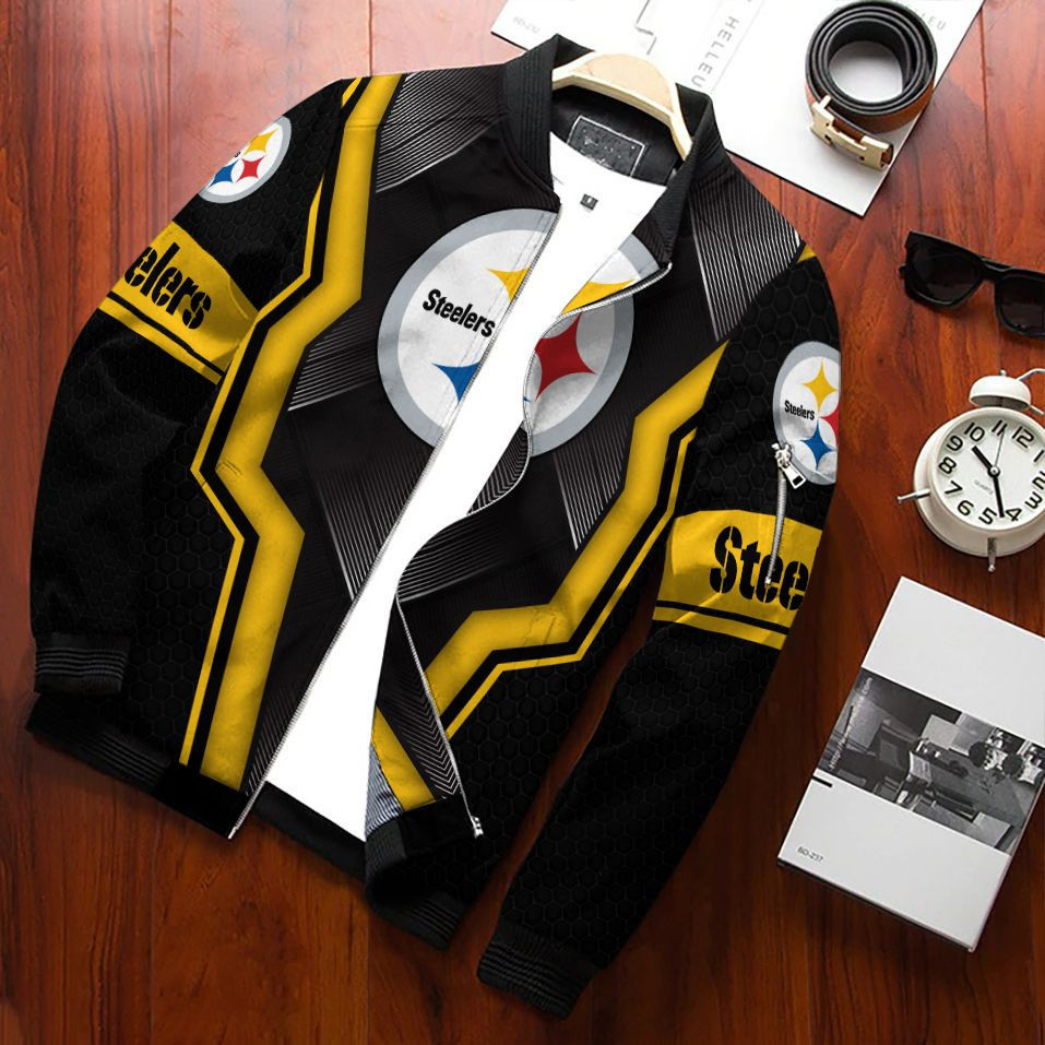 Pittsburgh Steelers Bomber Jacket | NFL Team Jacket for Men & Women | Football Fan Gift