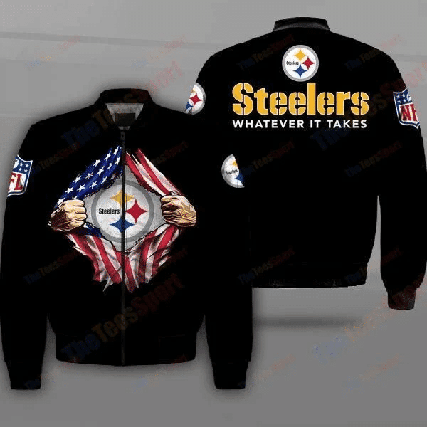 Pittsburgh Steelers Bomber Jacket | NFL Team Jacket for Men & Women | Football Fan Gift