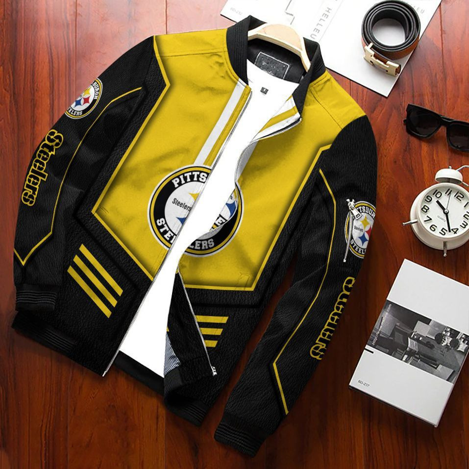 Pittsburgh Steelers Bomber Jacket | NFL Team Jacket for Men & Women | Football Fan Gift