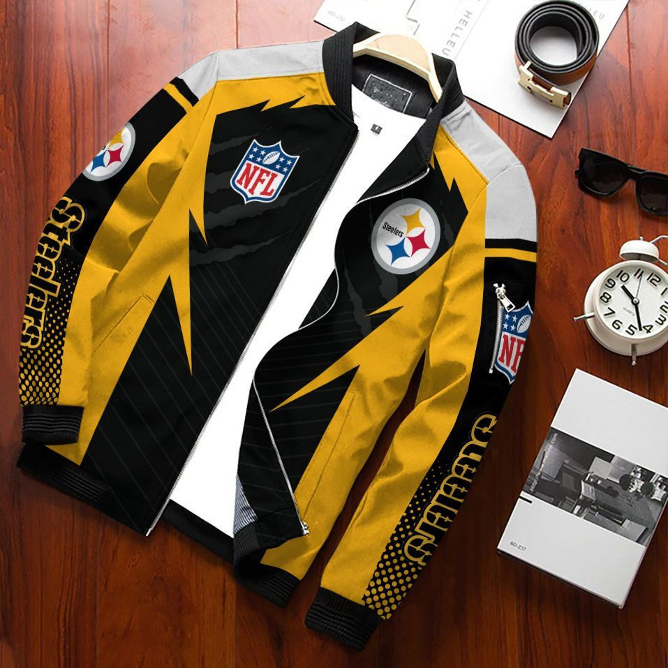 Pittsburgh Steelers Bomber Jacket | NFL Team Jacket for Men & Women | Football Fan Gift