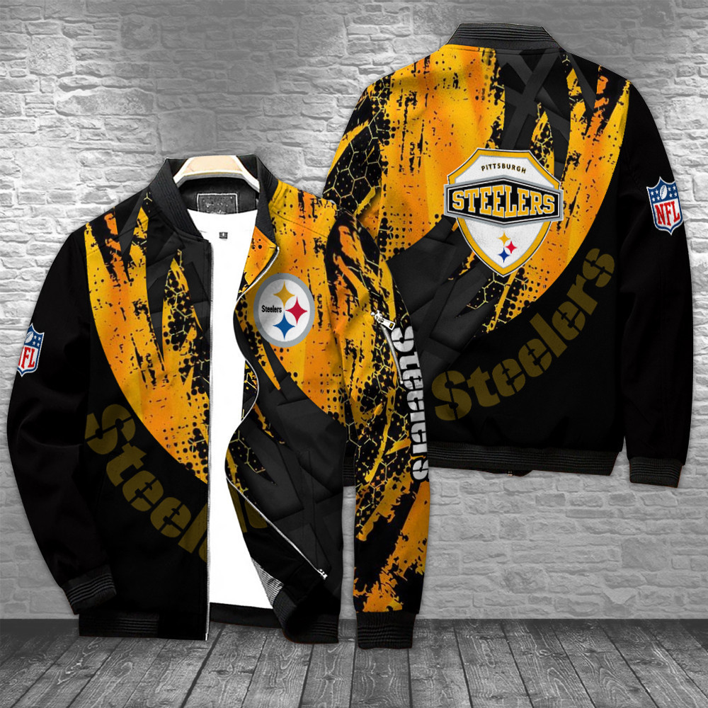 Pittsburgh Steelers Bomber Jacket | NFL Team Jacket for Men & Women | Football Fan Gift