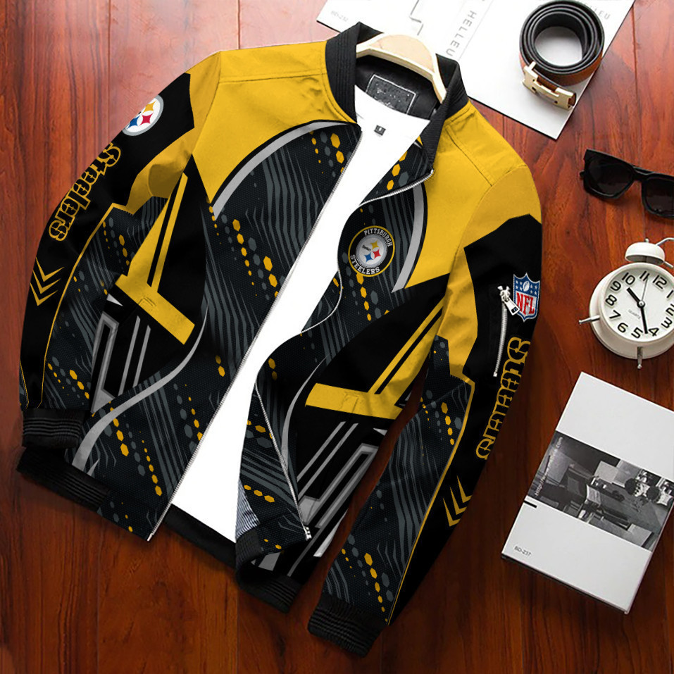 Pittsburgh Steelers Bomber Jacket | NFL Team Jacket for Men & Women | Football Fan Gift