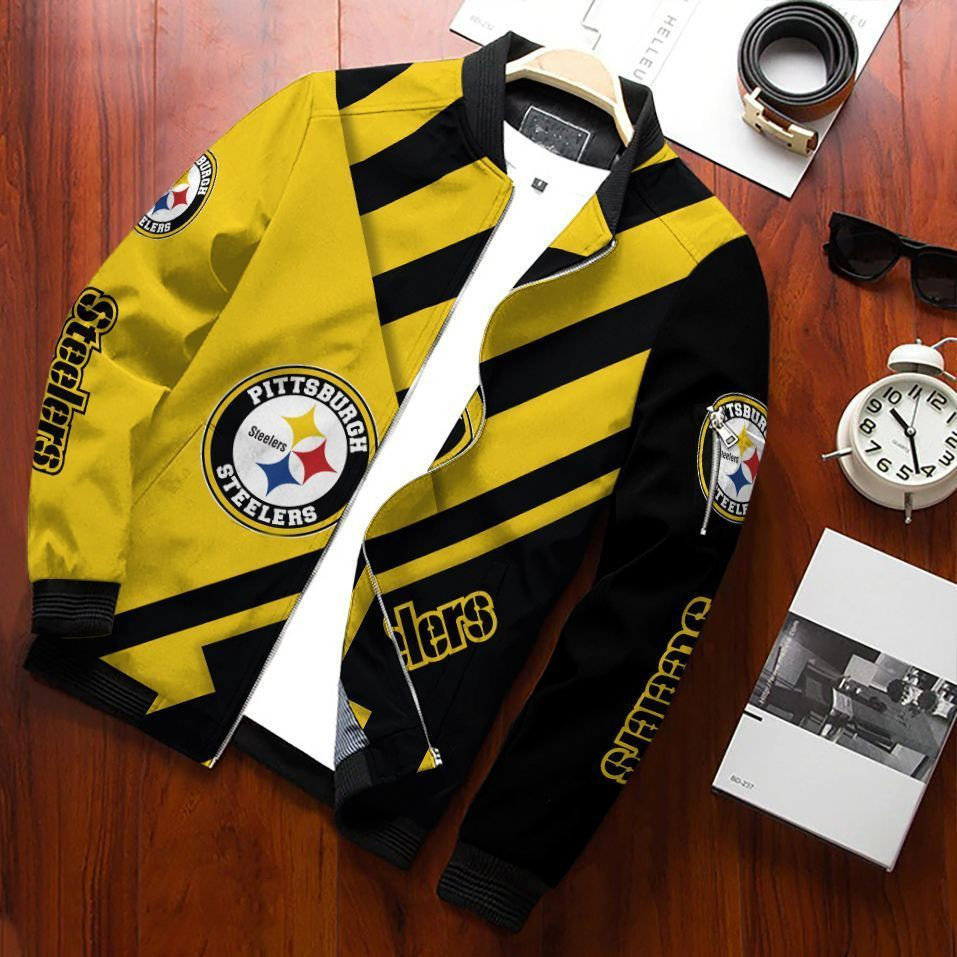 Pittsburgh Steelers Bomber Jacket | NFL Team Jacket for Men & Women | Football Fan Gift