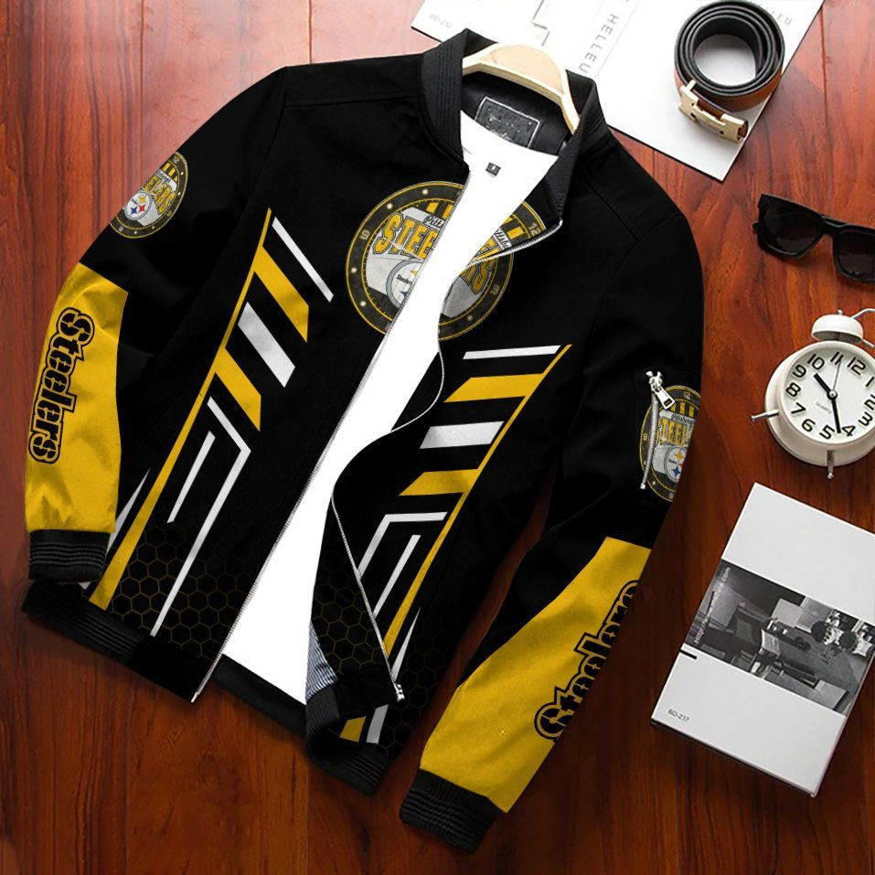 Pittsburgh Steelers Bomber Jacket | NFL Team Jacket for Men & Women | Football Fan Gift