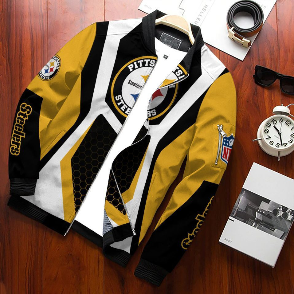 Pittsburgh Steelers Bomber Jacket | NFL Team Jacket for Men & Women | Football Fan Gift
