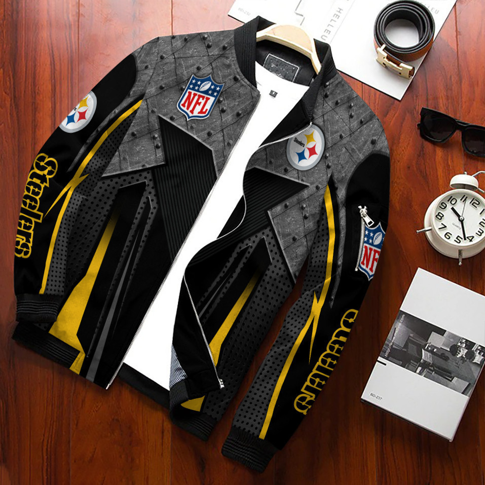 Pittsburgh Steelers Bomber Jacket | NFL Team Jacket for Men & Women | Football Fan Gift