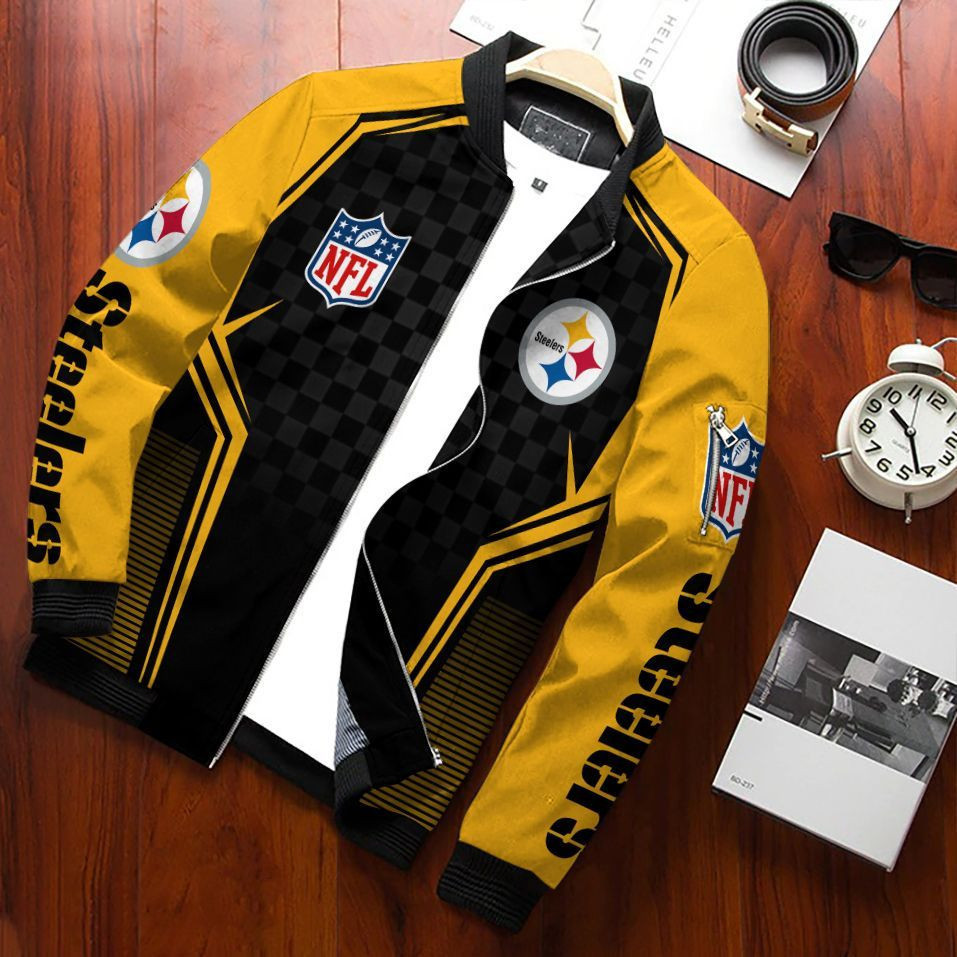 Pittsburgh Steelers Bomber Jacket | NFL Team Jacket for Men & Women | Football Fan Gift