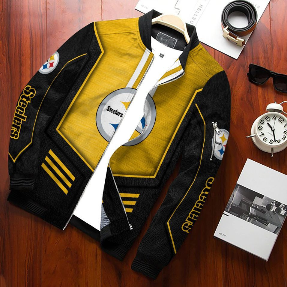 Pittsburgh Steelers Bomber Jacket | NFL Team Jacket for Men & Women | Football Fan Gift