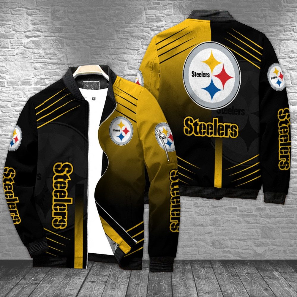 Pittsburgh Steelers Bomber Jacket | NFL Team Jacket for Men & Women | Football Fan Gift
