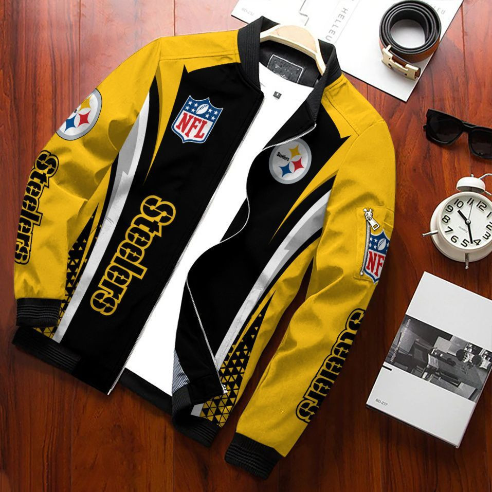 Pittsburgh Steelers Bomber Jacket | NFL Team Jacket for Men & Women | Football Fan Gift
