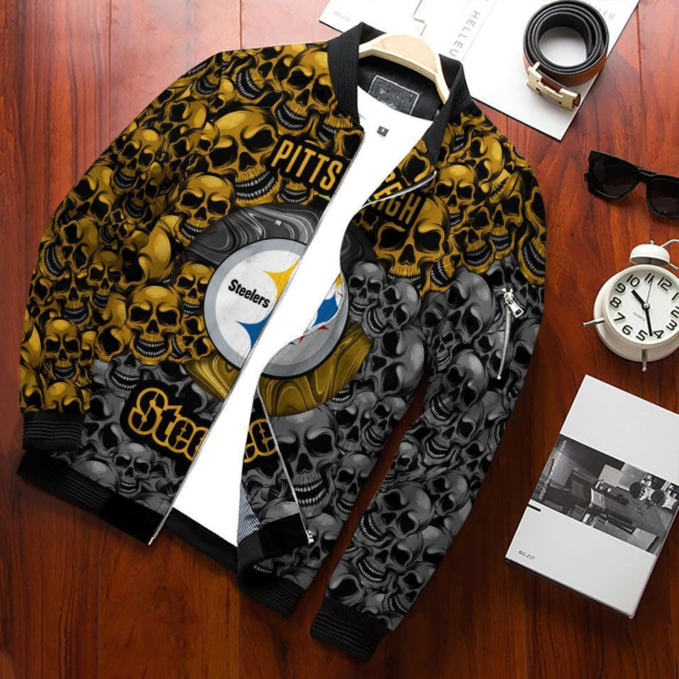 Pittsburgh Steelers Bomber Jacket | NFL Team Jacket for Men & Women | Football Fan Gift