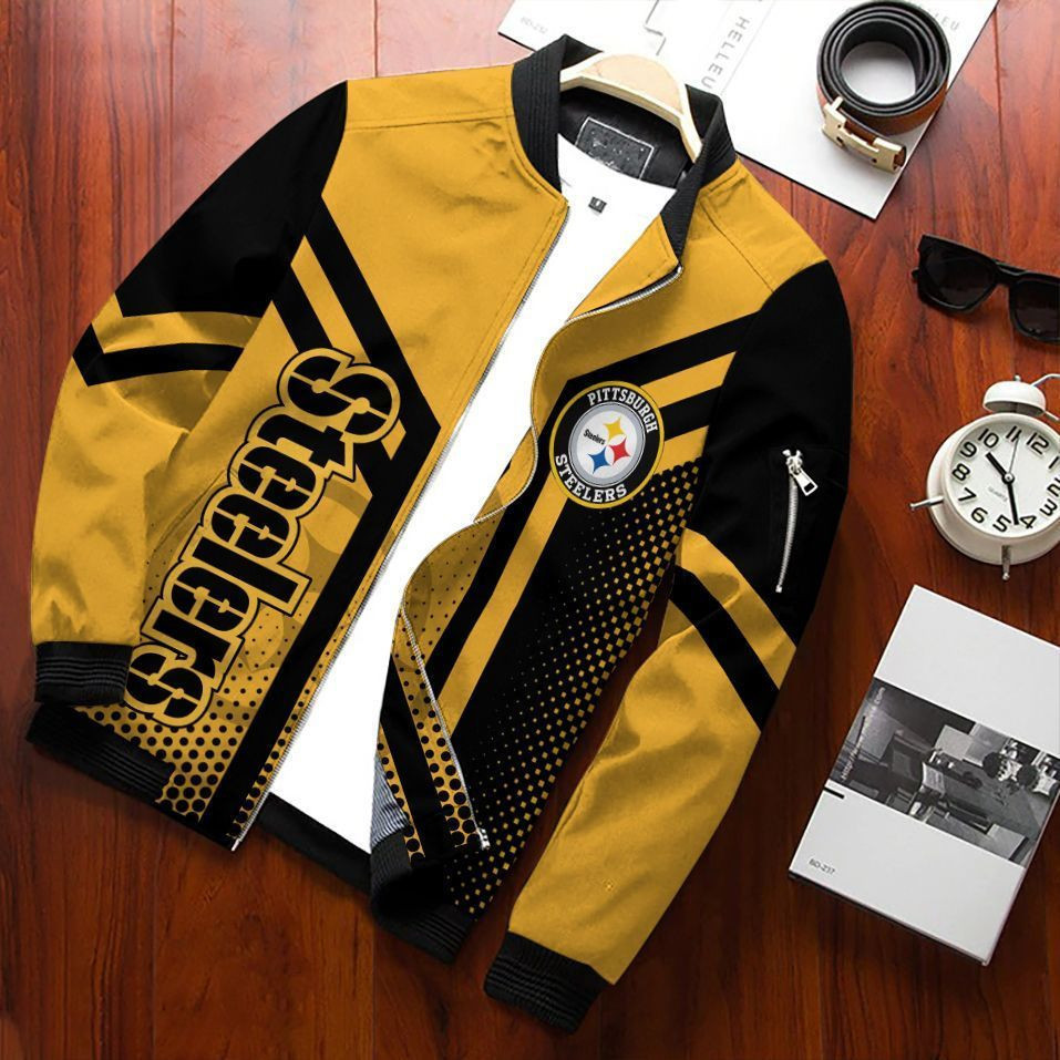 Pittsburgh Steelers Bomber Jacket | NFL Team Jacket for Men & Women | Football Fan Gift