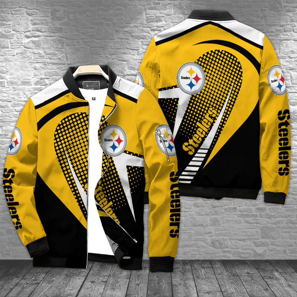 Pittsburgh Steelers Bomber Jacket | NFL Team Jacket for Men & Women | Football Fan Gift
