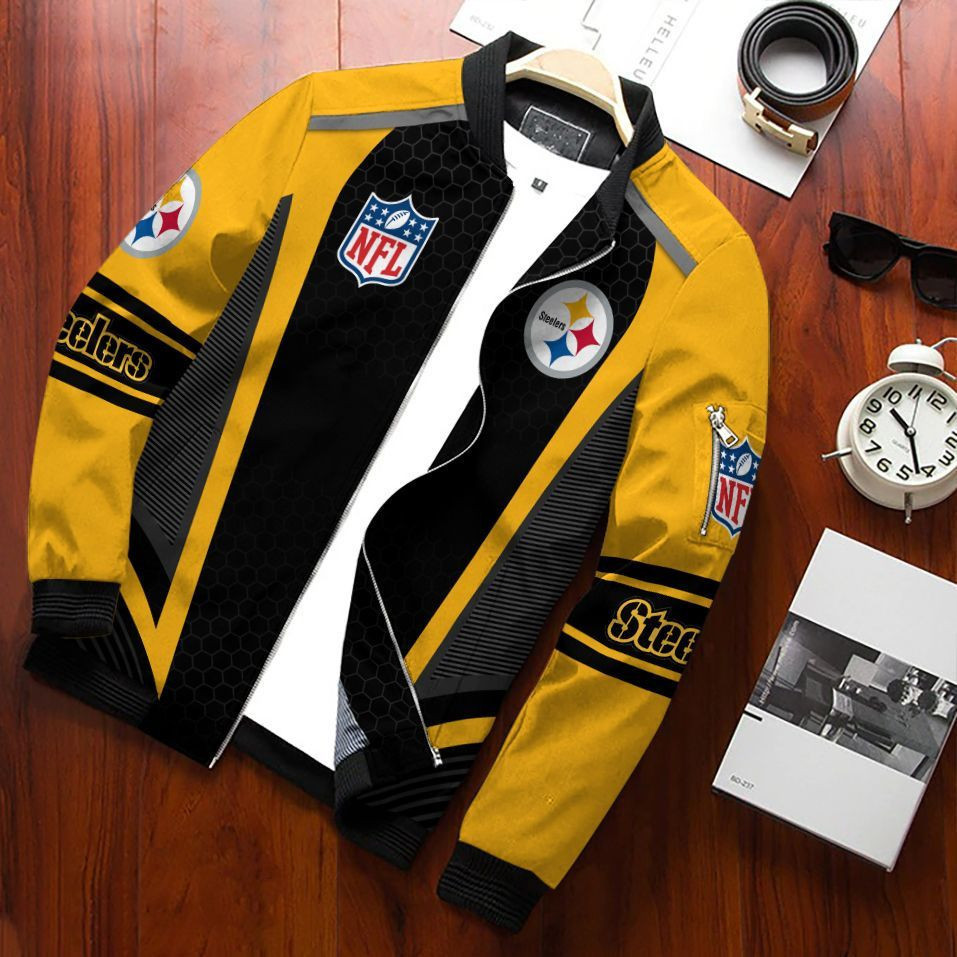 Pittsburgh Steelers Bomber Jacket | NFL Team Jacket for Men & Women | Football Fan Gift