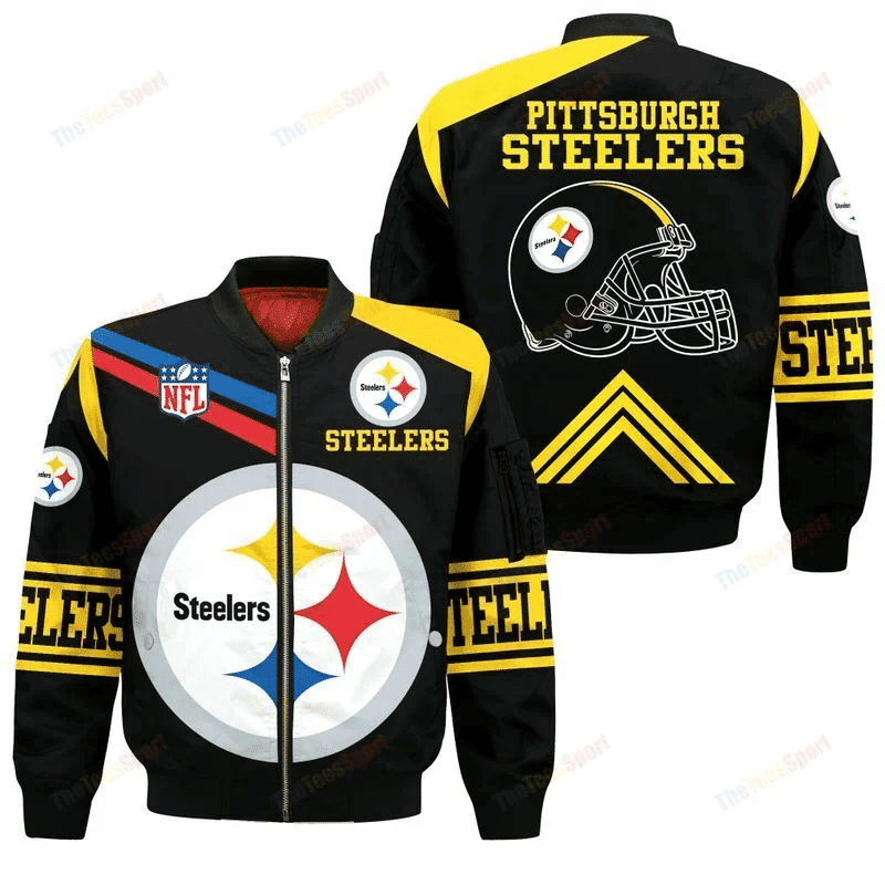 Pittsburgh Steelers Bomber Jacket | NFL Team Jacket for Men & Women | Football Fan Gift