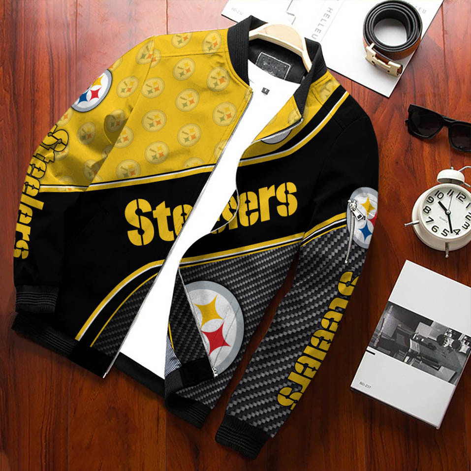 Pittsburgh Steelers Bomber Jacket | NFL Team Jacket for Men & Women | Football Fan Gift