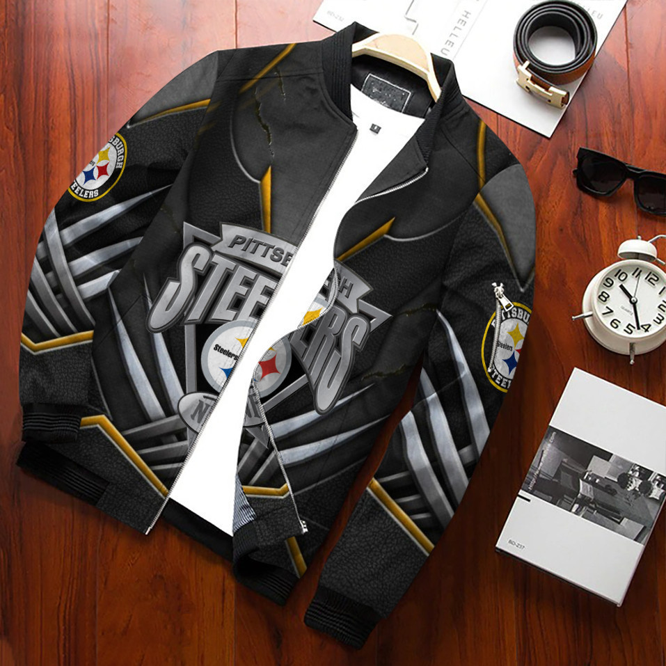 Pittsburgh Steelers Bomber Jacket | NFL Team Jacket for Men & Women | Football Fan Gift