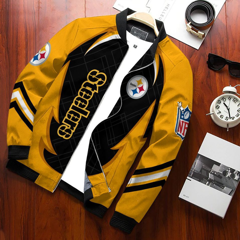 Pittsburgh Steelers Bomber Jacket | NFL Team Jacket for Men & Women | Football Fan Gift